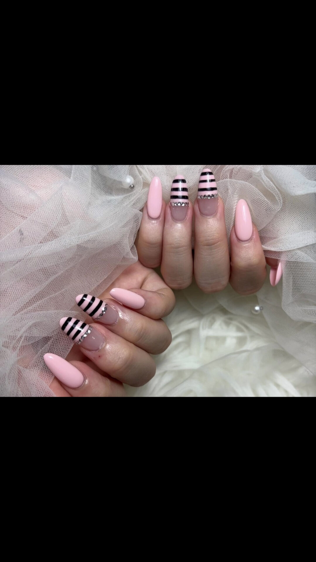 ピンク×ブラックボーダー🎀